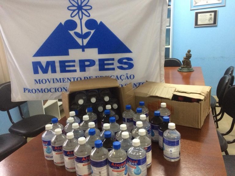 Leia mais sobre o artigo MEPES recebe doação de Álcool em Gel