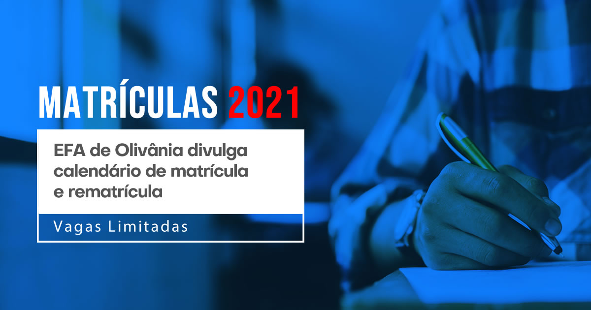Read more about the article EFA de Olivânia divulga calendário de matrícula e rematrícula para 2021