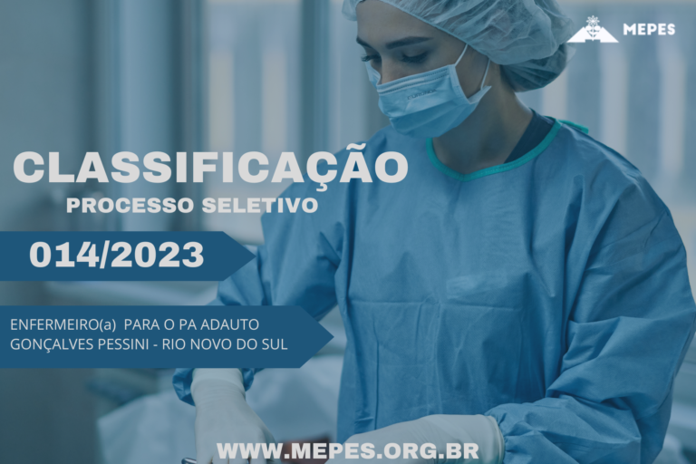 Leia mais sobre o artigo CLASSIFICAÇÃO DO EDITAL 014/2023