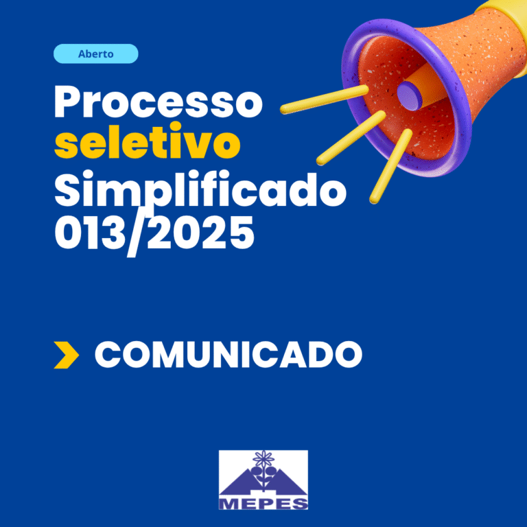 Leia mais sobre o artigo COMUNICADO OFICIAL – PROCESSO SELETIVO 013/2025