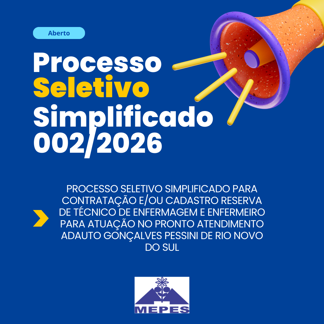 Leia mais sobre o artigo PROCESSO SELETIVO SIMPLIFICADO 002/2026